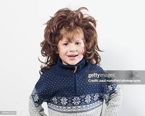 boy wearing wig - speckled sussex stock pictures, royalty-free photos & images