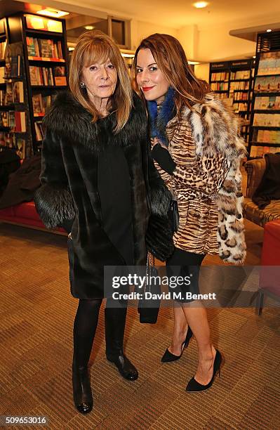 Elisabeth Neilson and Julia Angus attend the launch of Annabelle Neilson's new children's books "Dreamy Me" and "Messy Me" at Waterstones,...