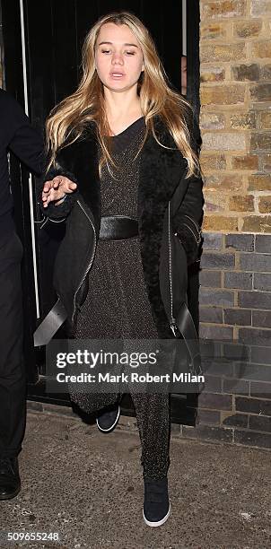 Immy Waterhouse at the Chiltern Firehouse on February 11, 2016 in London, England.