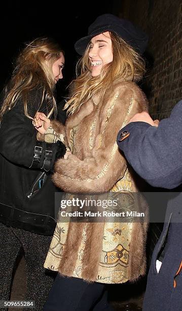 Suki Waterhouse at the Chiltern Firehouse on February 11, 2016 in London, England.