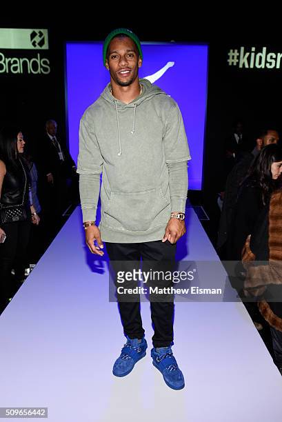 Victor Cruz of the New York Giants attends Rookie USA Presents Kids Rock! - Front Row & Backstage - Fall 2016 New York Fashion Week: The Shows at The...