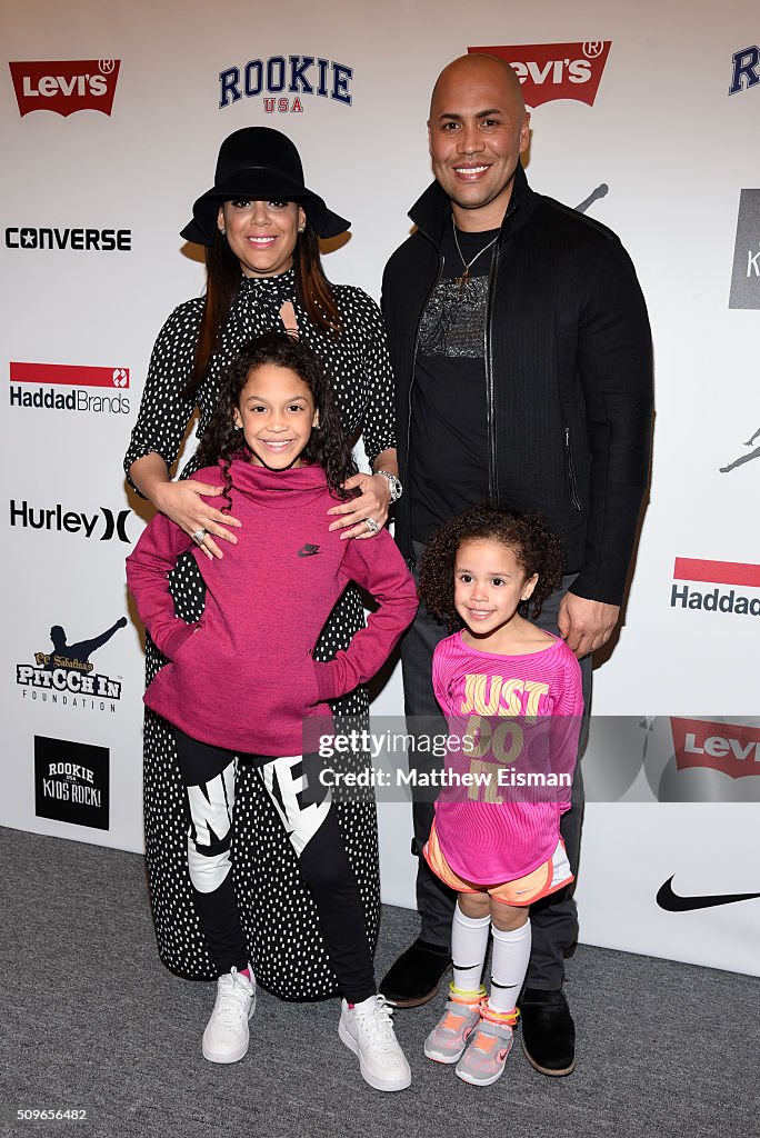 Carlos Beltran of the New York Yankees and his family attend