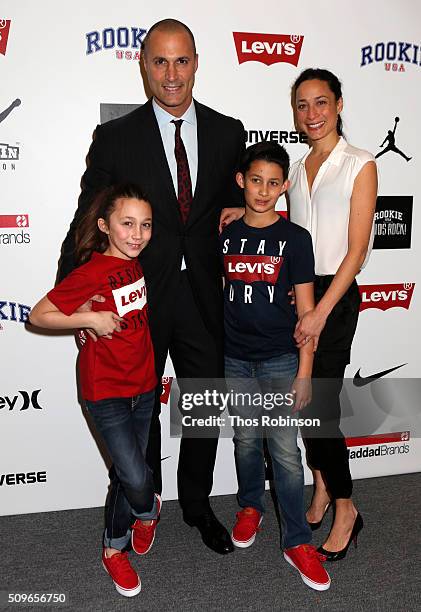 Nigel Barker & Christen Barker and their children attend Nike/Levi's Kids Rock! Runway Show on February 11, 2016 in New York City.