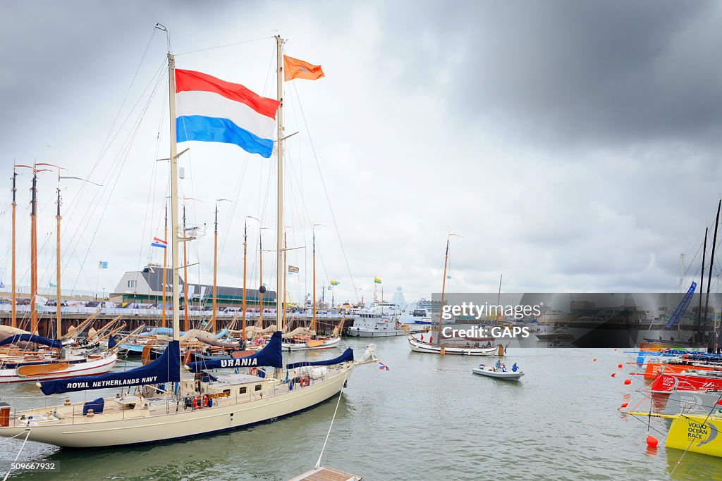 Pit-stop Volvo Ocean Race 2014-2015 in the port of Scheveningen
