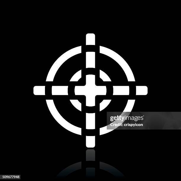 target icon on a black background. - whiteseries - tactical gun stock illustrations