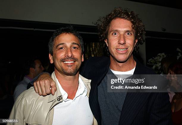 Celebrity makeup artist Vincent Longo and hairstylist Chris McMillan attend "The Daily" Crest Whitestrips Style Awards After Party on June 16, 2004...