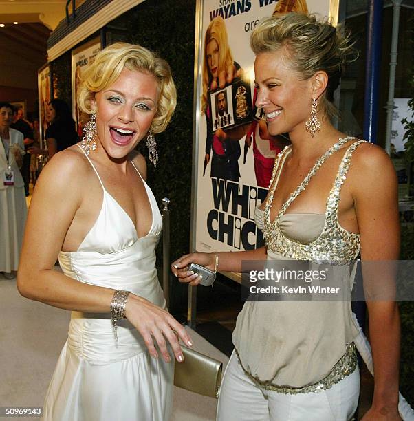 Actors Jessica Cauffiel and Brittany Daniel arrive at the premiere of Revolution Studio's and Columbia Picture's "White Chicks" at the Village...
