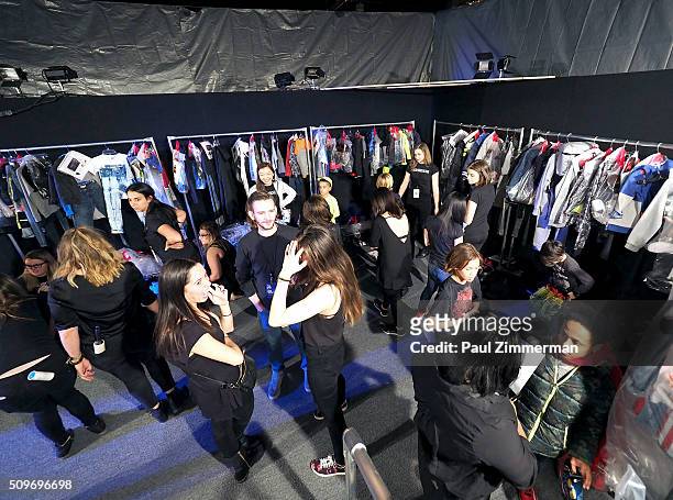 General atmosphere backstage at the Rookie USA Presents Kids Rock! Fall 2016 New York Fashion Week: The Shows at Skylight at Moynihan Station on...