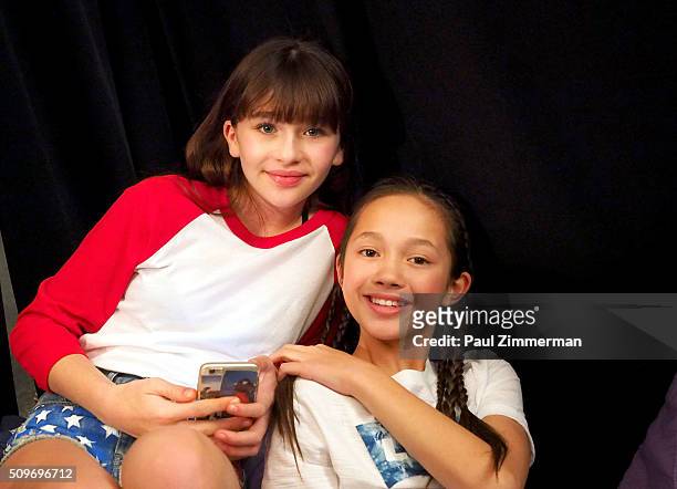 Models prepare backstage at the Rookie USA Presents Kids Rock! Fall 2016 New York Fashion Week: The Shows at Skylight at Moynihan Station on February...
