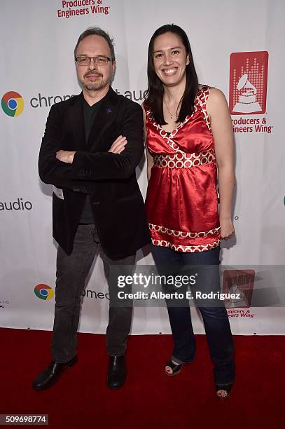 Record producer and engineer Glenn Lorbecki and Senior Business Analyst at Dun & Bradstreet Kisha Kalahiki attend the P&E Wing Event honoring Rick...