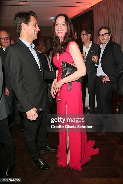 Natalia Woerner and her ex husband Robert Seeliger during the 'Berlin Opening Night of GALA & UFA Fiction' at Das Stue Hotel on February 11, 2016 in...