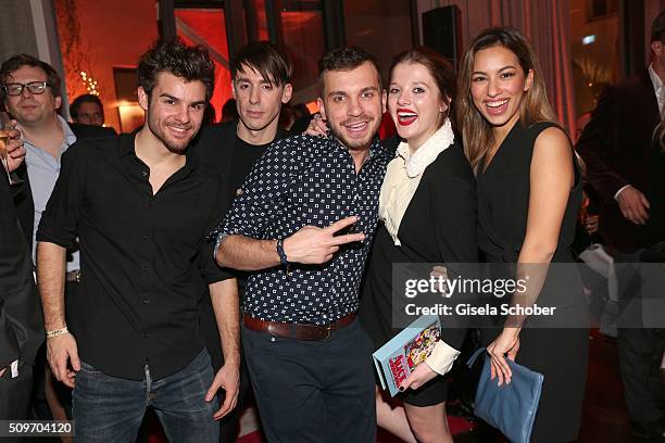 Lucas Reiber, Kilian Kerner, Edin Hasanovic, Jella Haase and Gizem Emre during the 'Berlin Opening Night of GALA & UFA Fiction' at Das Stue Hotel on...