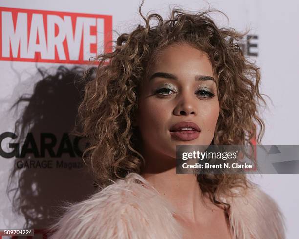 Fashion model Jasmine Sanders attends the Marvel cover release event with Garage Magazine on February 11, 2016 in New York City.