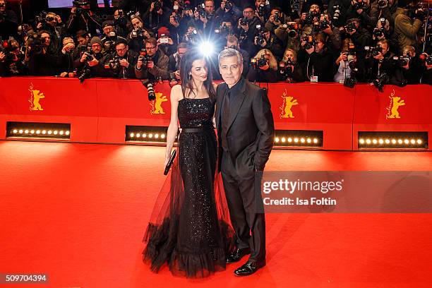 George Clooney and his wife Amal Clooney attend the 'Hail, Caesar!' Premiere during the 66th Berlinale International Film Festival on February 11,...