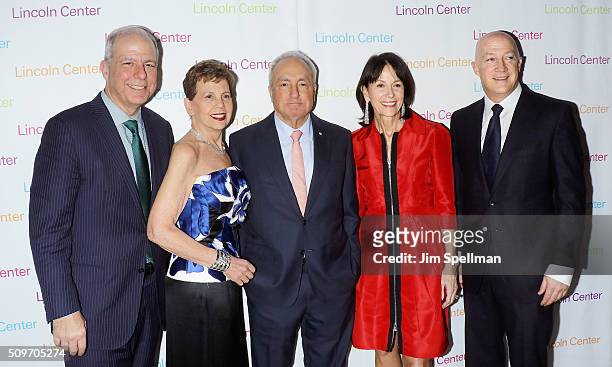 Jed Bernstein, Adrienne Arsht, Lorne Michaels, Catherine Farley and Bryan Lourd attends the 2016 American Songbook Gala at Alice Tully Hall, Lincoln...