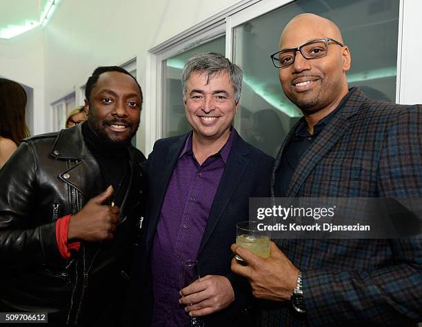 Host will.i.am, Eddy Cue and guest attend will.i.am's i.am.angel Foundation TRANS4M 2016 Gala at Milk Studios on February 11, 2016 in Hollywood,...