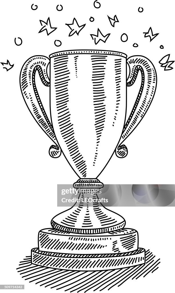 Trophy Drawinf Trophy Drawing High-Res Vector Graphic - Getty Images