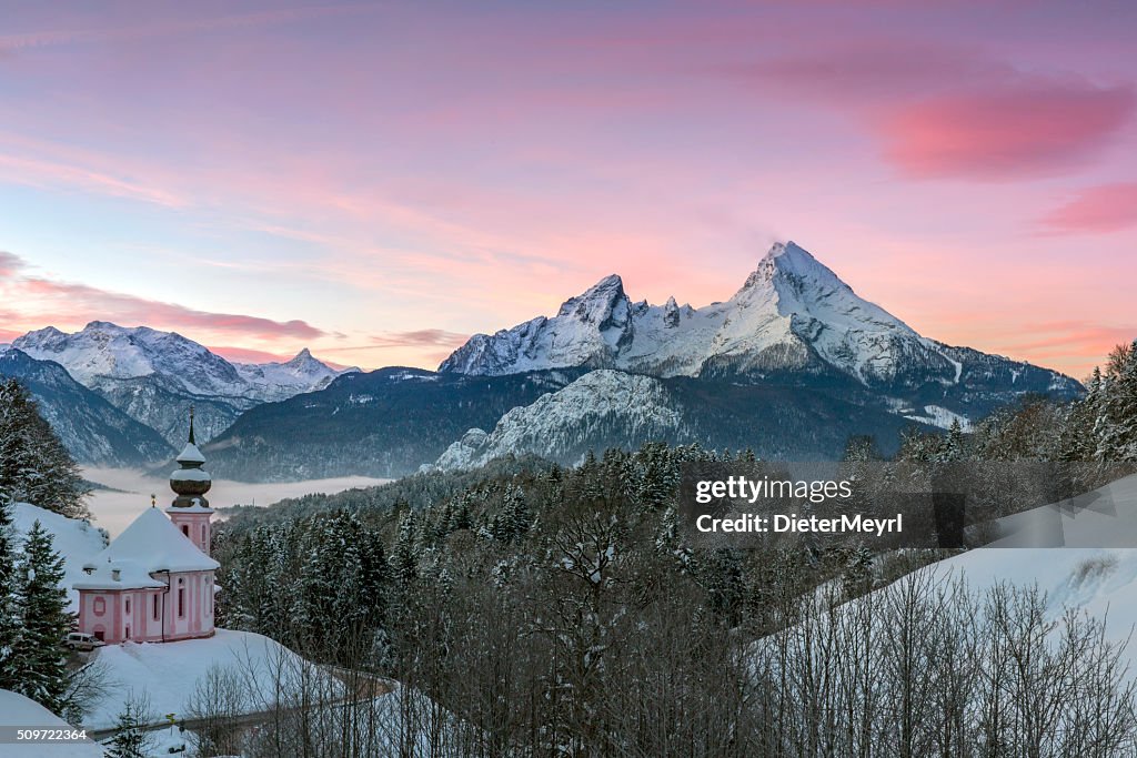 Watzmann ao nascer do sol