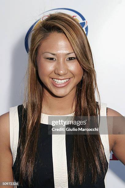 Esther Hahn attends The Surfrider Foundation's 20th Anniversary Gala at Sony Pictures Studios on June 17, 2004 in Culver City, California.