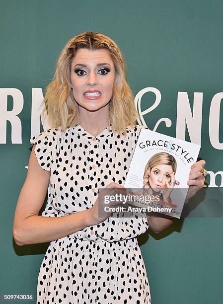 Grace Helbig Book signs her new book, "Grace And Style: The Art Of Pretending You Have It" at Barnes & Noble at The Grove on February 11, 2016 in Los...