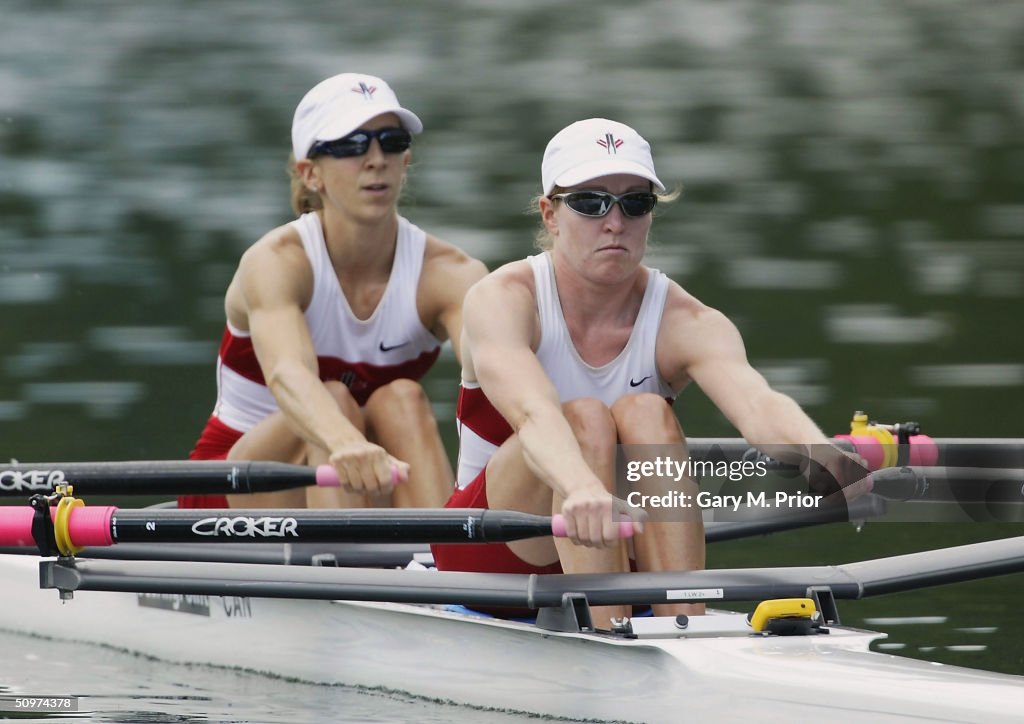 Mary Jones Rowing Mara Jones and Fiona Milne of Canada in action during the Lightweight ...