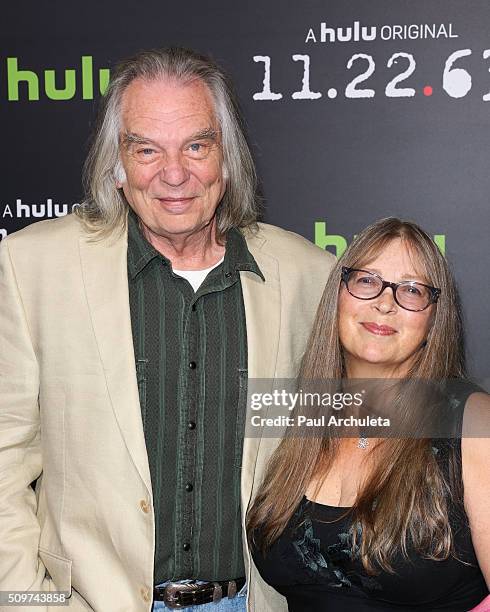 Actor Leon Rippy and his Wife Carol Rippy attend the premiere of Hulu's new series "11.22.63" at Regency Bruin Theatre on February 11, 2016 in Los...