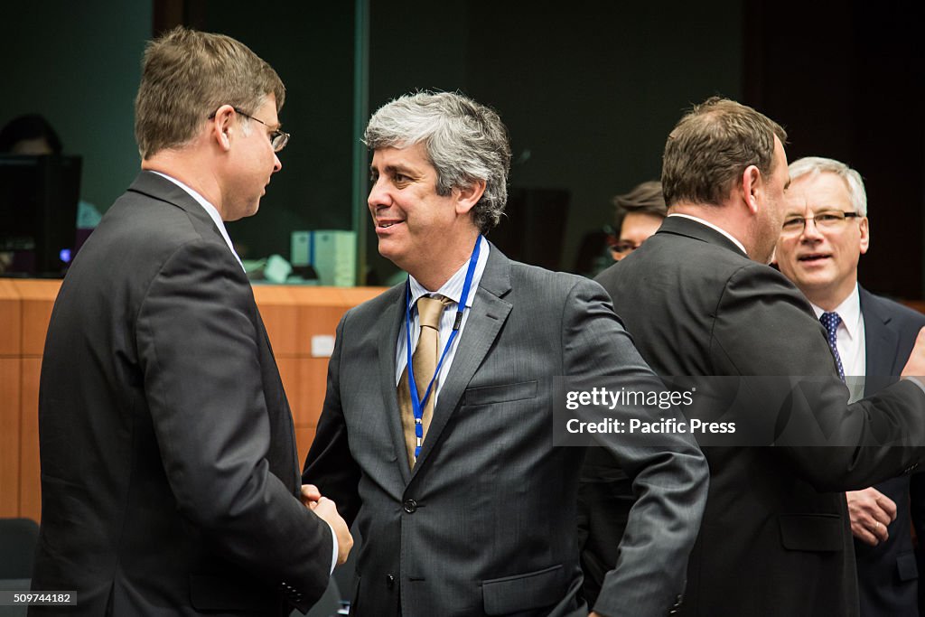 Eurogroup Meeting in Brussels with the Finance Ministers of...