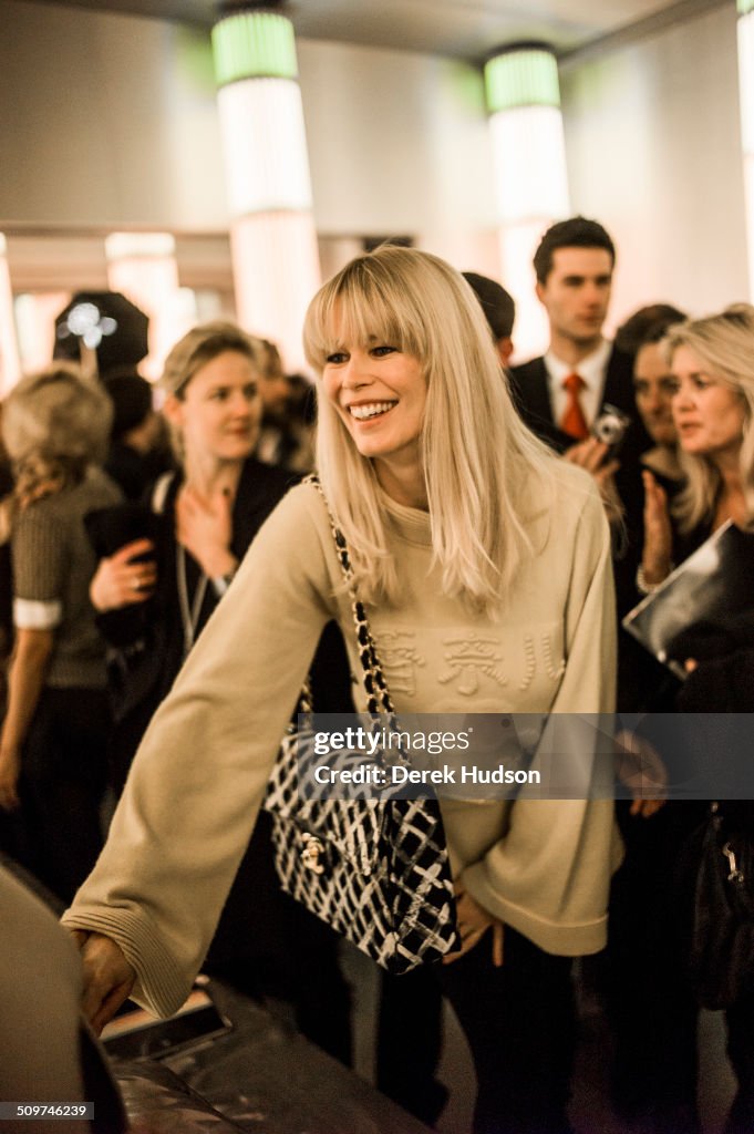 Claudia Schiffer At Chanel Show