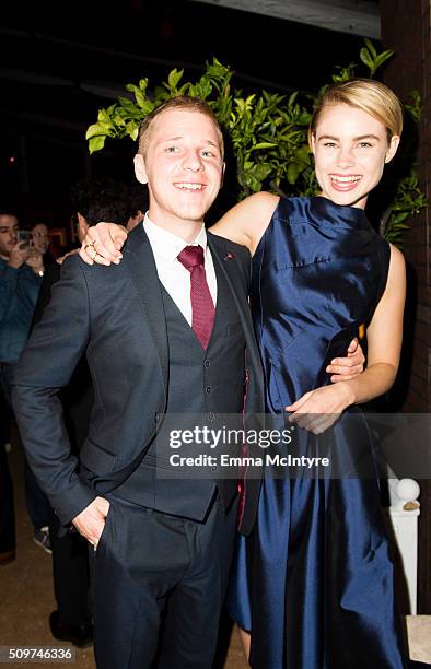 Actor Daniel Webber and actress Lucy Fry attend the after party for the Hulu Original '11.22.63' premiere at Regency Bruin Theatre on February 11,...