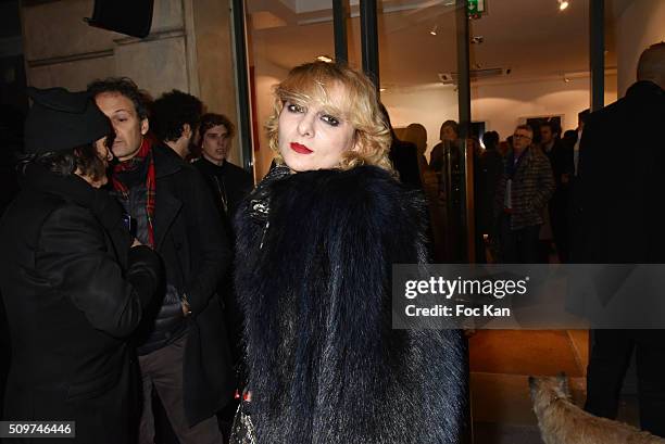 Catherine Baba attends 'Ghosts Of Glory' by Guilhem de Castelbajac : Exhibition Preview At Earth Gallery on February 11, 2016 in Paris, France.