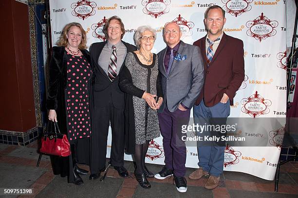 Marie Greyson, Christopher Greyson, Polly Spatafora, Tony Spatafora, and Michael Vinton arrive at the 7th Annual Taste Awards at the Castro Theatre...