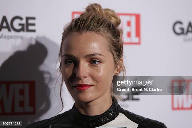 Fashion model Valentina Zelyaeva attends the Marvel cover release event with Garage Magazine on February 11, 2016 in New York City.