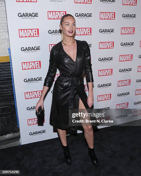 Fashion Model Candice Swanepoel attends the Marvel Cover Release event with Garage Magazine on February 11, 2016 in New York City.