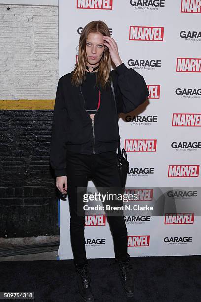 Fashion model Lexi Boling attends the Marvel cover release event with Garage Magazine on February 11, 2016 in New York City.