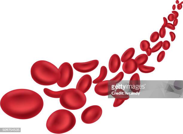 stockillustraties, clipart, cartoons en iconen met red blood cells - bloedplaatje