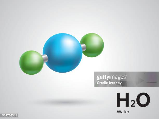 water molecular model - molecules of water stock illustrations