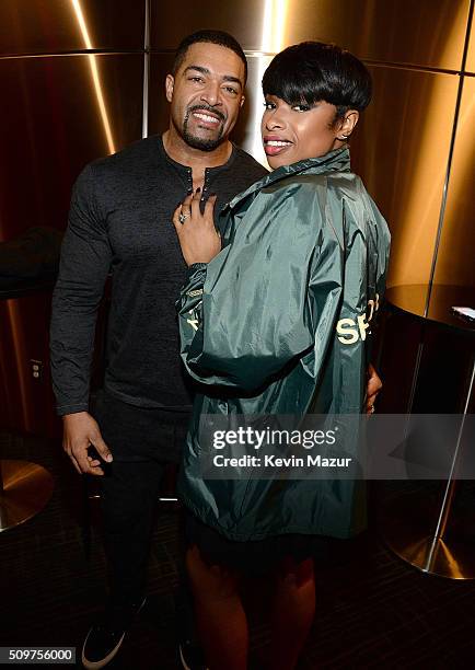 David Otunga and Jennifer Hudson attend Kanye West Yeezy Season 3 at Madison Square Garden on February 11, 2016 in New York City.