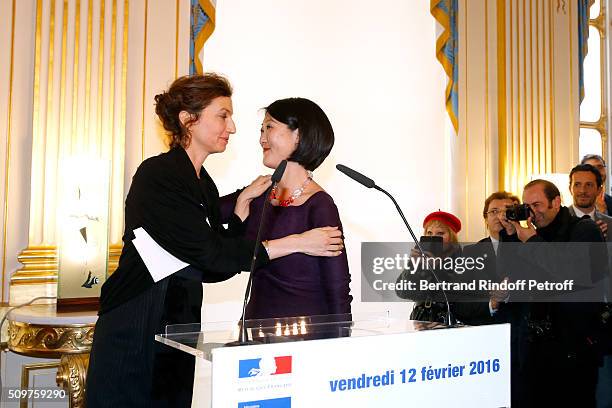 Audrey Azoulay Newly Appointed French Minister of Culture and Communication instead of Fleur Pellerin at Minister of Culture on February 12, 2016 in...
