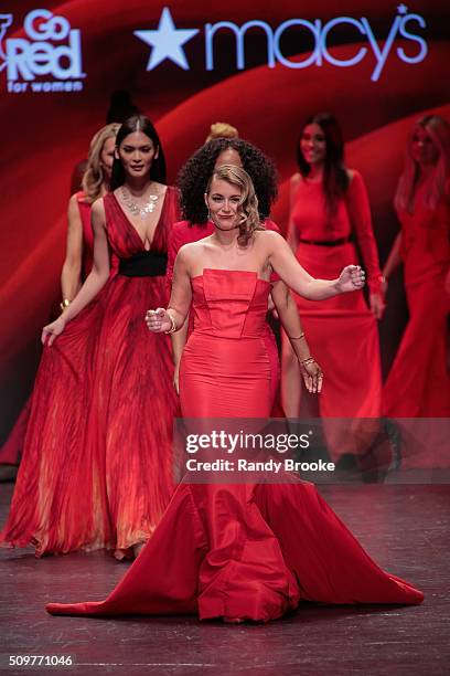 Actress Alexa Vega walks the runway finale at The American Heart Association's Go Red For Women Red Dress Collection 2016 Presented By Macy's at The...