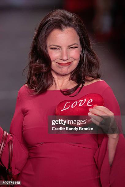 Fran Drescher wearing La Petite Robe di Chiarra Boni walks the runway at The American Heart Association's Go Red For Women Red Dress Collection 2016...