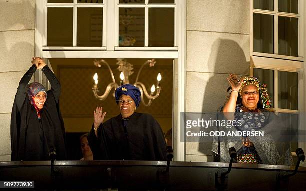 The 2011 Nobel Peace Prize laureates, Liberian President Ellen Johnson Sirleaf , her compatriot and "peace warrior" Leymah Gbowee and Yemeni activist...