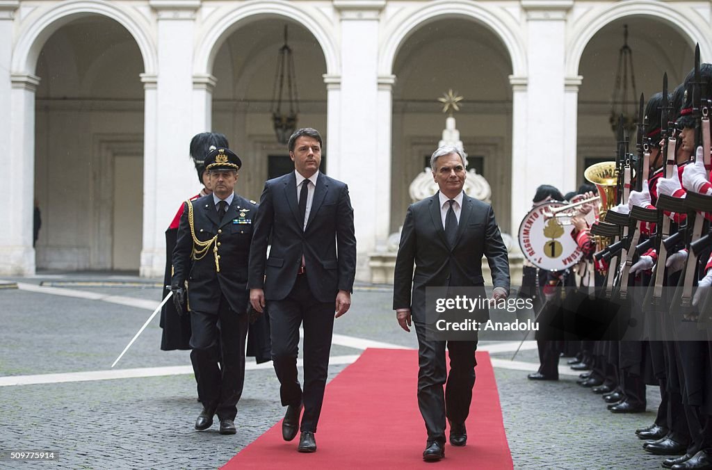 Austrian Chancellor Faymann meets Italian PM Renzi in Rome