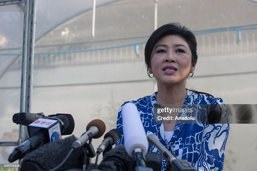 Former Thai PM Shinawatra holds press conference in Bangkok