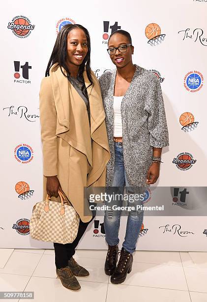 Tamara Tatham and Alisha Tatham attend the Hudson's Bay Celebrates NBA All Star Weekend With Shopping Event In Support Of Behind The Bench And...
