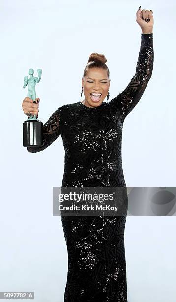 Actress Queen Latifah poses for a portraits at the 22st Annual Screen Actors Guild Awards for Los Angeles Times on January 30, 2016 in Los Angeles,...