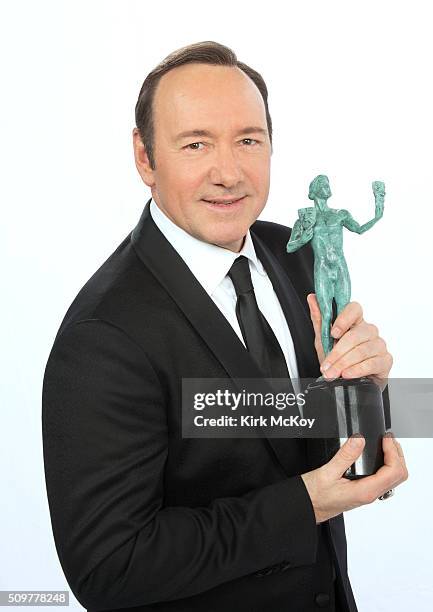 Actor Kevin Spacey poses for portraits at the 22st Annual Screen Actors Guild Awards for Los Angeles Times on January 30, 2016 in Los Angeles,...