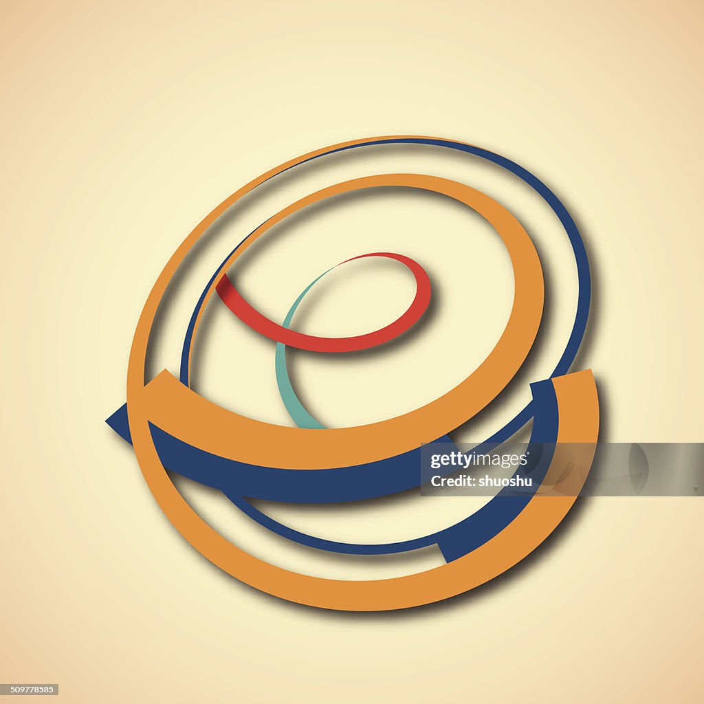 Abstract colorful internet icon for design