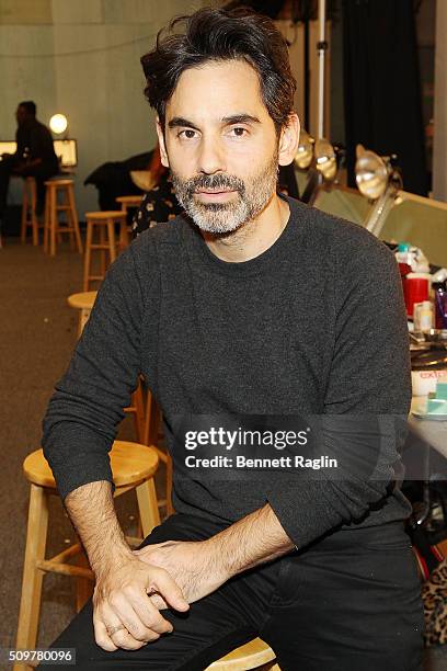 Makeup artist James Kaliardos, lead makeup artist MAC cosmetics attends Tadashi Shoji, Fall 2016 New York Fashion Week: The Shows at The Arc,...