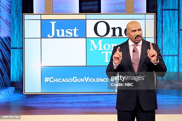 Chicago Gun Violence -- Pictured: Steve Harvey?'s special episode devoted to Chicago gun violence --