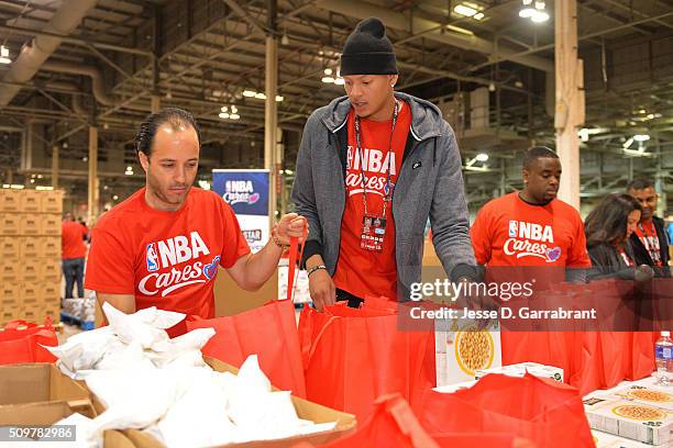 Cares Ambassador, Isaiah Austin participates during NBA Cares All-Star Day of Service as part of 2016 All-Star Weekend at NBA Centre Court of the...